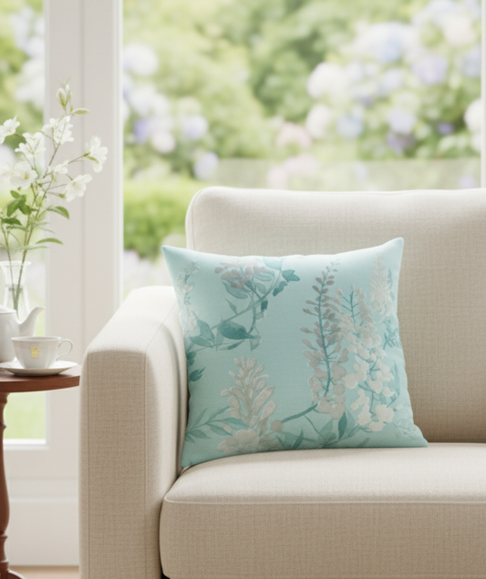 Botanical Print Duck Cotton Cushion Cover