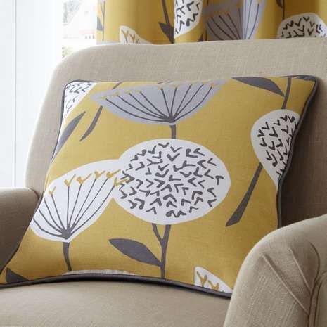 Cotton Printed Elements Ochre Cushion Cover