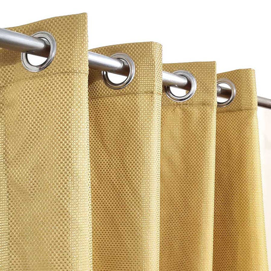 Golden Self Design Jacquard Curtain