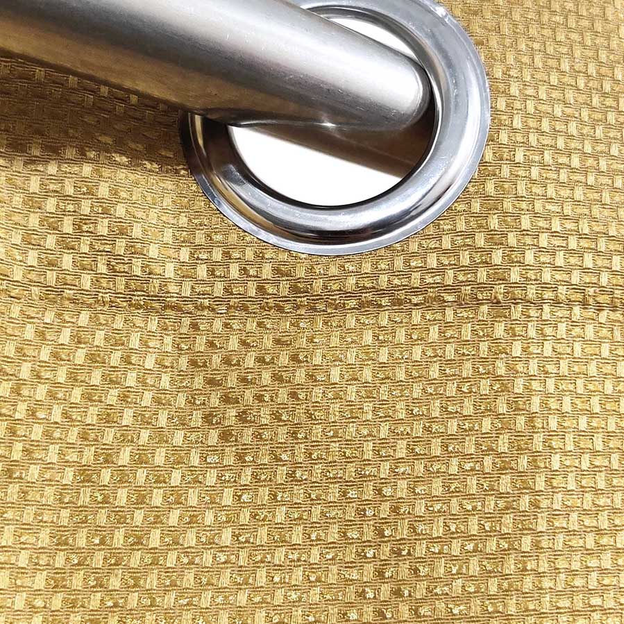 Golden Self Design Jacquard Curtain