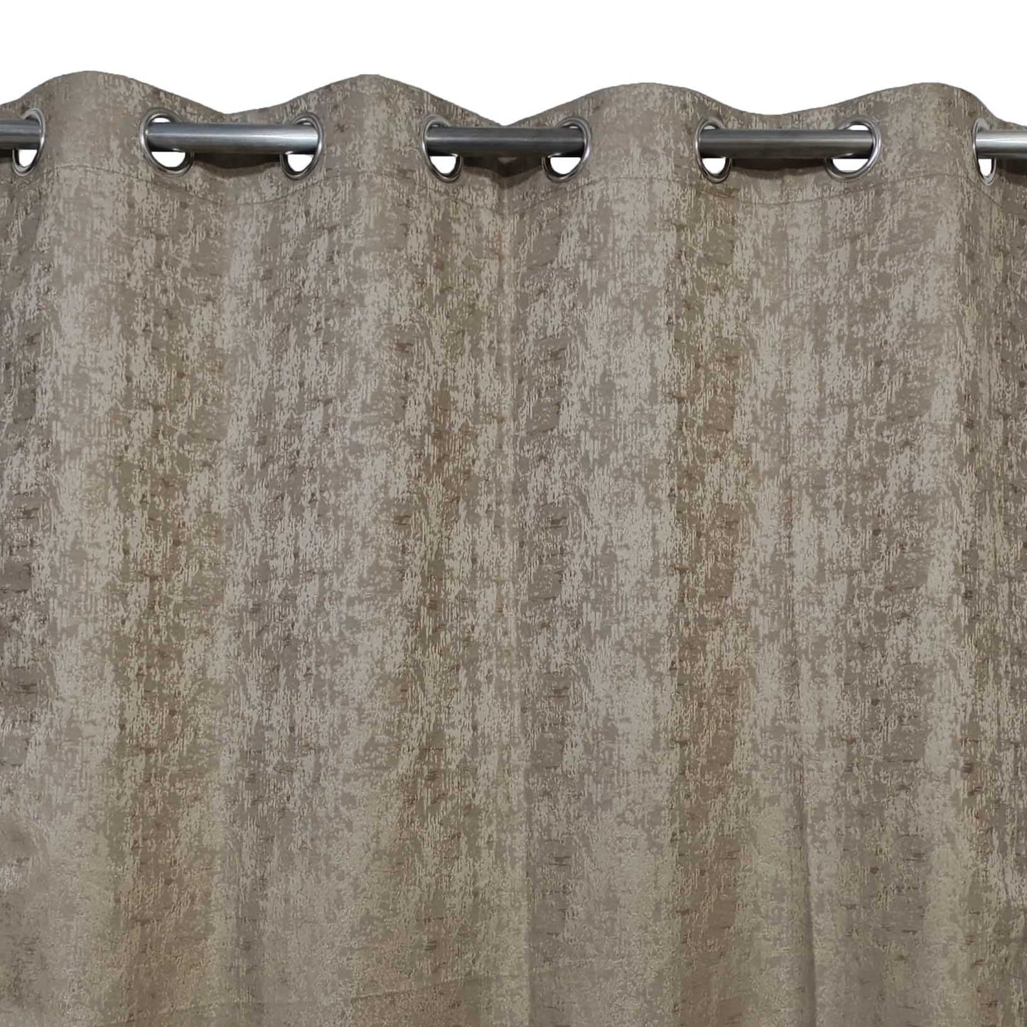 Light Brown Premium Quality Eyelet Curtain - Single Panel