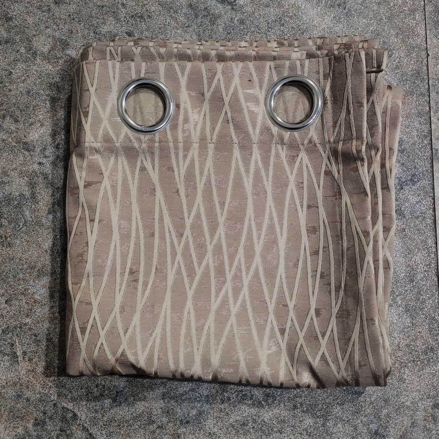 Light Brown Premium Quality Eyelet Curtain - Single Panel