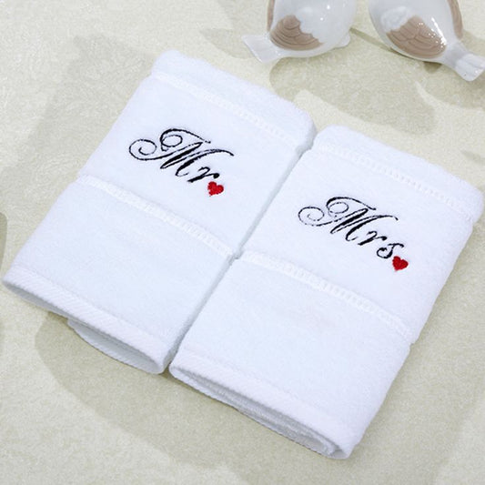 Mr. & Mrs. Embroidered Towel Set