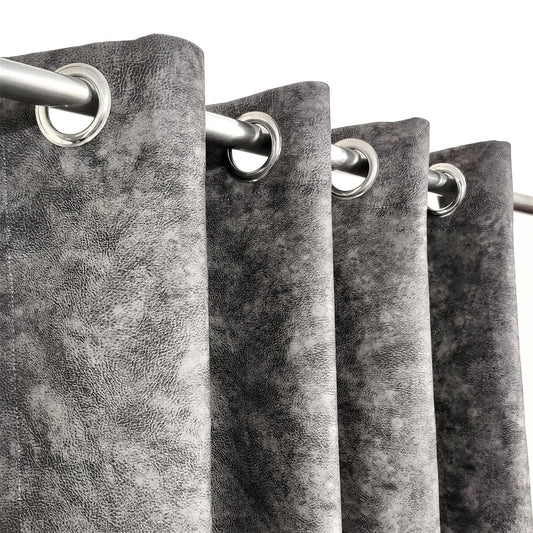 Dark Grey Shaded Velvet Curtain